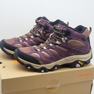 NEW Merrell Moab 3 Mid WP Hiking Boots Women's 10 Burgundy Burlwood